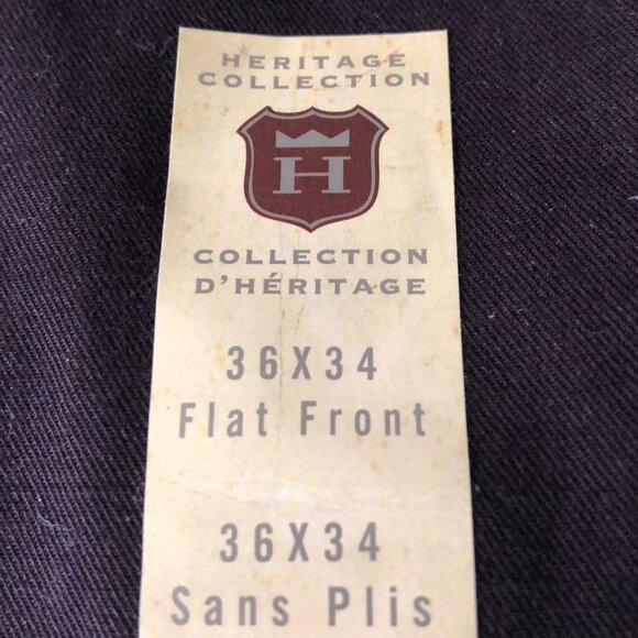 Haggar Heritage Collection Slim Fit Flat Front Cotton Jeans Purple Sz 36X34 NWT - Picture 10 of 15